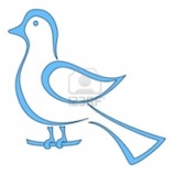 14122516-blue-bird-of-happiness-sits-on-a-branch-symbolical-image